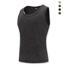 드릭스 DRIX 피그먼트 머슬핏 데미지 슬리브리스4color 198688