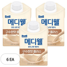 메디웰 구수한맛 플러스 영양식, 200ml, 6개