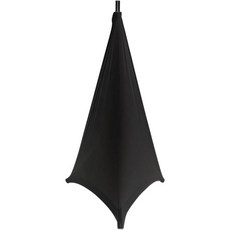 스피커 스탠드 커버 삼각대 스커트 스크림 바닥 서포트 3 사이드 DJ 결혼식 연회 블랙 팩, 2Pack