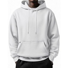 COOFANDY 남성용 긴소매 후드 스웨트셔츠 캐주얼 경량 후드 풀오버 텍스처 드로스트링 후디 캥거루 포켓 포함 블랙. 3XL