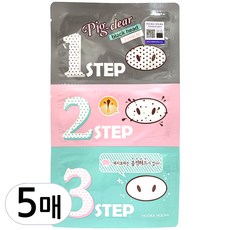 홀리카홀리카 피그노즈 클리어 블랙헤드 3 Step 키트 코팩, 5개입, 1개