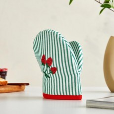 _ 발렌타인 그린 스트라이프 주방장갑_EM0626002