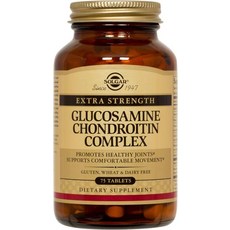 SOLGAR 葡萄糖胺軟骨素複合錠, 75顆, 1罐