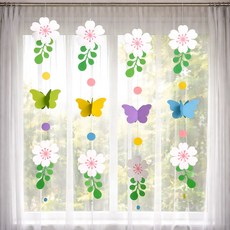 봄꽃 나비 모빌 어린이집 유치원 카페 초등학교 천장장식 완제품