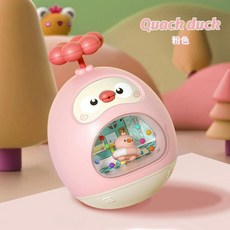 兒童安撫搖鈴不倒翁益智洗澡玩具, 粉紅色, 1個