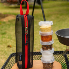 NOBANA정품 5종세트 캠핑양념통 조미료통 휴대용양념통, 블랙, 2개