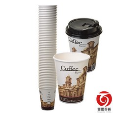雷霆百貨 12oz厚咖啡杯 (杯蓋另購) 外帶杯 厚紙杯, 1個