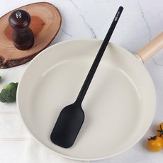 제우스 PBT 실리콘 사각 요리스푼, 1개, 블랙