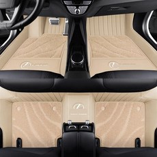 차량 발매트 자동차 발판 카매트 ES200 NX260 RX300 ES300h RX350h, 1개, 베이지 이중층발매트 - 자카드