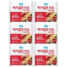 덴마크 짜지않은 치즈 오리지널 14매입, 252g, 6개