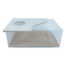 햄스터 소동물 아크릴 스퀘어 샌드박스, 1개