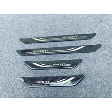 Lexus NX 클래스 AZ20 NX250 NX350 NX450 스테인레스 스틸 외부 도어 씰 패널 스커프 플레이트 킥 스텝 커버, [03] Carbon fiber style