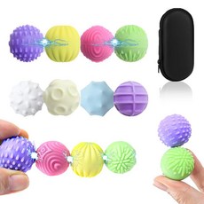 Titata 자석 공 8개 실리콘 핸드 롤러 감각 스트레스 볼 ADHD 자폐증 집중을 위한 조용한 걱정석 사무실 책상 및 가정용 어린이 청소년 성인용 선물, Titata 자석 공 8개, 실리콘 핸드 롤러 감각 스