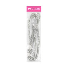 혜명생필품마트 유니아트 반짝이모루 은색 - 개 (1개입) 모루공예와이어 인형옷철사 환경판재료 꾸미기재료 공예철사