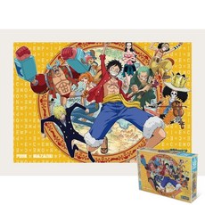퍼즐피플 원피스 직소퍼즐 500피스 시리즈, 모두튀어! 500P 액자포함(우드화이트), 1개