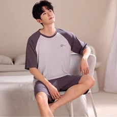 STEADY 莫代爾男生短袖睡衣套裝 涼爽透氣居家休閒服 大尺碼