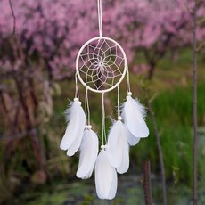 diy 드림캐쳐 행잉 깃털 재료 드림캡쳐 장식 인테리어 장식품, 2. 익스퀴지트 하트(화이트+라이트케이블)