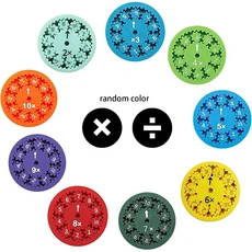 회전하는 디지털 자이로스코프 어린이 수학 계몽 퍼즐 장난감 덧셈 뺄셈 곱셈 및 나눗셈 학습, 02 1set