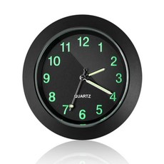 차량 자동차 야광 아날로그 시계 대시보드 부착 43mm 색상선택, 블랙형광, 1개