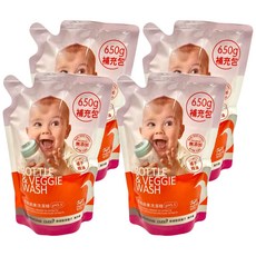 媽媽餵 奶瓶蔬果洗潔精補充包 650g, 4包
