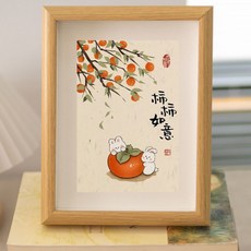 DIU 木質玻璃中空立體相框DIY6寸7寸8寸10寸a4擺臺掛牆書法字畫標本框, 1件, 原木色(真玻璃+防潮背板)