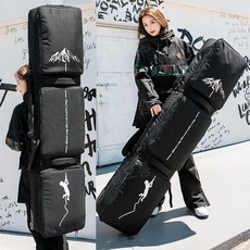 스노우보드 데크 가방 스노보드 엣지 백 캐리어 커버 장비 용품 휠백 항공 4종 블랙, 150x36cm, 3 스노우보드 휠백 캐리어 가방 무소음 휠, 1개
