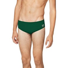 Speedo 남성용 수영복 브리프 Endurance+ 단색 성인용, 40, 팀 다크 그린