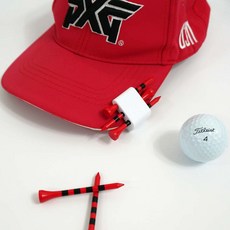 프로샷 모자 티꽂이 홀더 휴대용 골프티 수납 티정리 꽂이, 색상:블랙, 1개