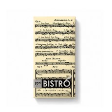 PPD BISTRO 33*42cm 餐巾紙, 1個, 復古古典樂譜33*33cm餐巾紙