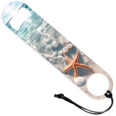 스테인리스 오프너 다양한 패턴 병따개 캔따개 주방용품 가정용 178x38mm, 불가사리