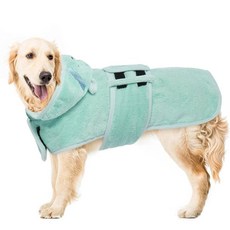 매직 스티커 & 벨리 스트랩 개 건조 코트 마이크로파이버 소재 고속 고흡수성 타월 목욕 후용 로브 - 소형에서 대형까지, Extra Large, Pink