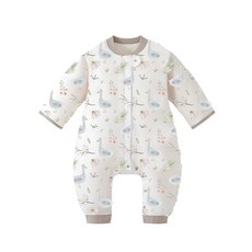 嬰兒睡袋秋冬款防蟎恆溫抗菌分腿睡袋寶寶四季通用防踢被定 制