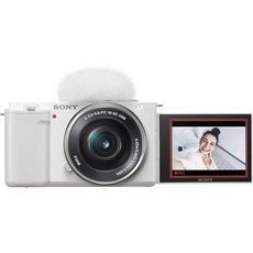 교체 가능한 렌즈가 장착된 소니 ZVE10KB 16 - 50mm 브이로그 카메라 블랙