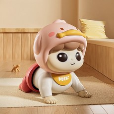 치프몰 아장아장 기어다니는 아기 장난감 오리, 1개, 분홍색