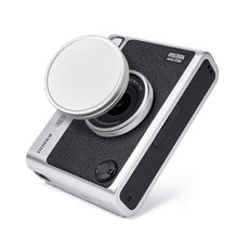 HIYQIN Fuji 미니 EVO 렌즈 캡 렌즈 보호 캡 인스탁스 미니 EVO 인스턴트 카메라와 호환 분실 방지 스트랩 포함 - 인스턴트 카메라 액세서리 - 레드 1877, Mini Evo Lens Cap - Aluminum, 알루미늄 실버