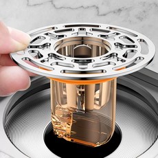 eyimtech 2개 화장실 하수구트랩 세탁실 냄새차단 하수구 덮개 배수구 방취 방패 덮개 배수관 셀클리너 하수구 트랩 하수구냄새차단트랩 이중 방취, 다갈색