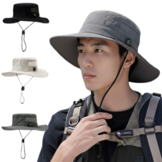 단비상자 등산모자 메쉬 챙넓은 버킷햇 벙거지 낚시 사파리 모자, 그레이