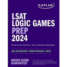 (영문도서) LSAT Logic Games Prep 2024: Real LSAT Questions + Proven Strategies + Online Paperback, Kaplan Publishing, English, 9781506290980