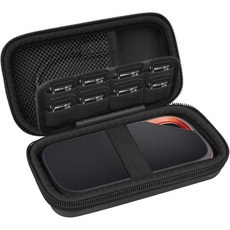 샌디스크 익스트림 프로 휴대용 SSD USB4 포함 샌디스크 2TB 4TB 솔리드 스테이트 드라이브 메모리 카드 SD 카드 보관 홀더 오거나이저(박스만 해당) - 블랙, 샌디스크 익스트림 프로 휴대용 SSD, USB4 포함,