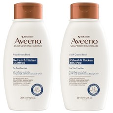 아비노 프레시 그린 블렌드 샴푸 리프레시 & 씨큰, 354ml, 2개