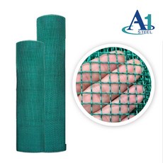 [가을시즌 할인행사] PVC 코팅 사각철망 크림프망 메쉬망 그물망 울타리 경계 휀스 철망, 1개, 7mm x 7mm