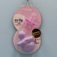 優生 US baby 矽晶安撫奶嘴 雙扁型 L 6個月+, 1個, 紫色L
