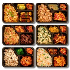 혼밥 단백질 미용식 6종 6팩 냉동 도시락 한끼든든 직장인 점심 간편 식단, 6개, 250g