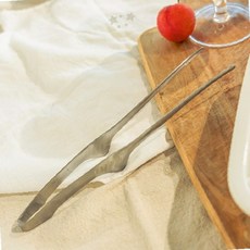 스테인리스 정밀 조리 집게 그릴용 고기 뒤집개 요리 플레이팅 도구 캠핑 주방, 1개, 실버