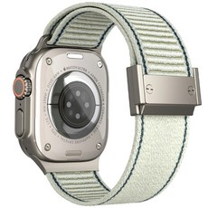 BuGeum 애플워치 호환 고밀도 나일론 스포츠 49mm 46mm 45mm 44mm 42mm 41mm 40mm, 1개, 베이지