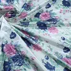 실크원단 프린트 시뮬레이션 실크 새틴 원단 기모노 DIY 바느질 꽃 가정 가구 장식 재료 천 200x150cm, 14) 14  200x150cm, 1개