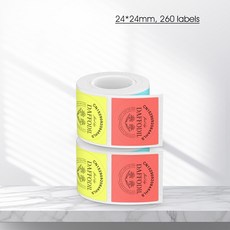 미니 라벨 BLUETOOTH 메이커 스티커 프린터 자체 기계 접착 잉크 없음 무선 P50 LIFE 열전 휴대용, 2PK 24 24mm