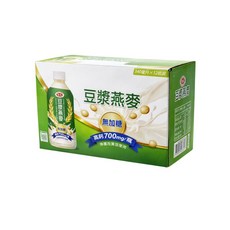愛味 豆漿燕麥飲 無糖 高鈣700mg/瓶 非基改黃豆使用 340毫升x12瓶裝, 12, 340ml