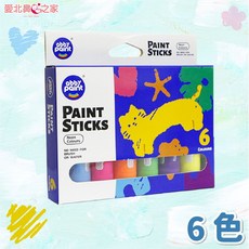 abby paint 兒童易水洗蠟筆, 1個, 6色-不沾手蠟筆