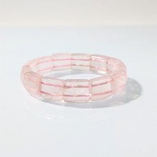 【杰鴻】粉晶長方手排 12X16MM 寶石珠珠 DIY手工材料, 1個, 粉